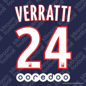2013-14 PSG Home Name Set #24 VERRATTI (Repro) - Image 1