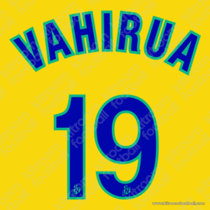 2000-02 Nantes Ligue One Home Name Set #19 VAHIRUA (Repro)