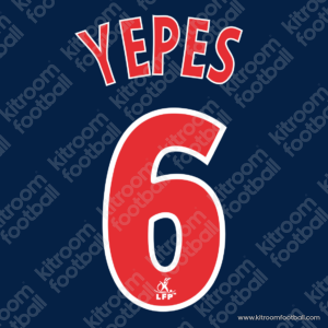 2004-05 PSG Ligue One Home Name Set #6 YEPES (Repro) - Image 1