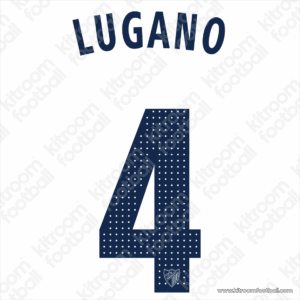 2012-13 Malaga CF Home & Third Name Set #4 LUGANO (Repro)