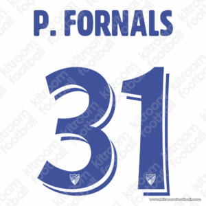 2016-17 Malaga CF Home Name Set #31 Pablo FORNALS (Repro)