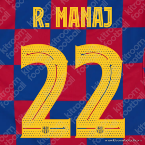 2019-21 Barcelona Atletic Home Name Set #22 Rey MANAJ (Repro)