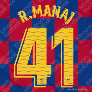 2019-21 Barcelona Atletic Home Name Set #41 Rey MANAJ (Repro)