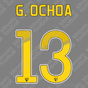 2014-15 Malaga CF Goalkeeper Name Set #13 Memo OCHOA (Repro) - Image 1