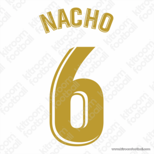 2019-20 Real Madrid La Liga Home & Away Name Set #6 NACHO (Repro)