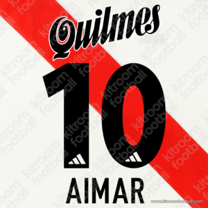 2000-02 River Plate La Liga Home Name Set #10 AIMAR (Repro)