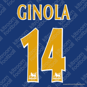 1997-98 Tottenham Premier League Away Name Set #14 GINOLA (Repro)