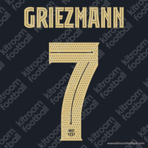 2020-21 Barcelona Cup Away Name Set #7 GRIEZMANN (Repro)
