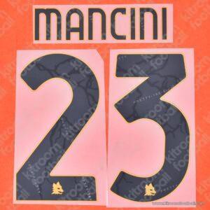 2022-23 As Roma Away Name Set #23 MANCINI (Repro)