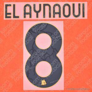 2022-23 As Roma Away Name Set #8 EL AYNAOUI (Repro)
