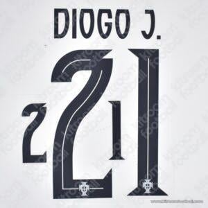 2025 Portugal Away Name Set #21 DIOGO Jota (Repro)