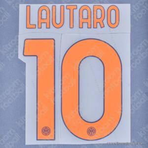 2025-26 Inter Milan Third Name Set #10 LAUTARO (Repro)