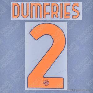 2025-26 Inter Milan Third Name Set #2 DUMFRIES (Repro)