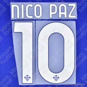 2025 Como Home Name Set #10 NICO PAZ (Repro)