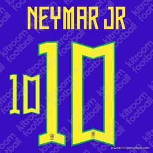 2022 Brazil FIFA World Cup Away Name Set #10 NEYMAR JR (Repro)