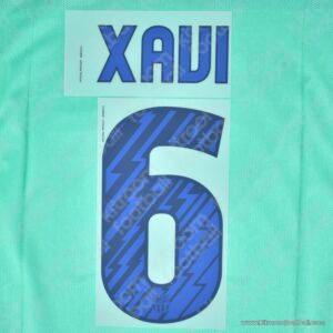 Official Reissue 2010-11 Barcelona Away & Third Name Set #6 XAVI (Sipesa)