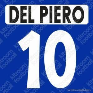 1996 Juventus Final Champions League Name Set #10 DEL PIERO (Repro)