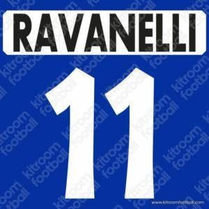 1996 Juventus Final Champions League Name Set #11 RAVANELLI (Repro)