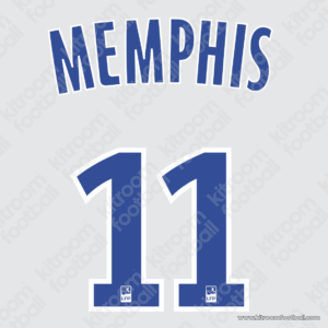 2018-19 Olympique Lyon Ligue One Home Name Set #11 MEMPHIS Depay (Repro)