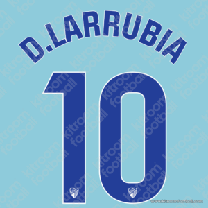 2025-26 Malaga CF Home Name Set #10 David LARRUBIA (Repro)
