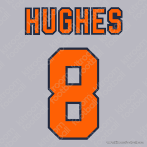 1995-96 Chelsea Away Name Set #8 HUGHES (Repro)