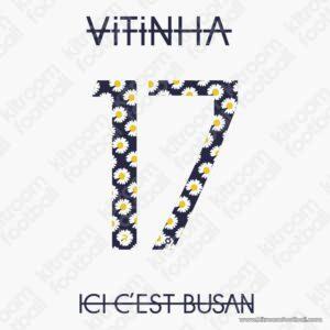 2023-24 PSG Friendly Away Name Set #17 VITINHA (PeaceMinusOne) (Repro)