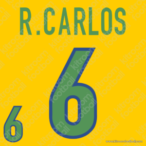 1998 Brazil FIFA World Cup Home Name Set #6 Roberto CARLOS (Repro)