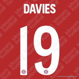2019-20 Bayern Munich Home Name Set #19 DAVIES (Repro) - Image 1
