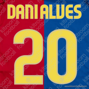 2008-10 Barcelona Home Name Set #20 DANI ALVES (Repro)