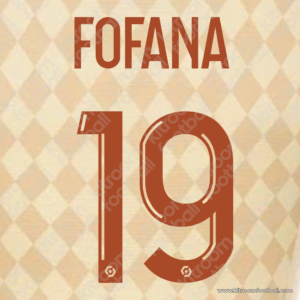 2022-23 AS Monaco Fourth Name Set #19 FOFANA (Repro)