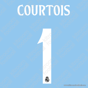 2024-25 Real Madrid Cup Goalkeeper Name Set #1 COURTOIS (Repro)