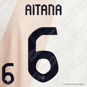 2025 Spain UEFA Women's Euro Away Name Set #6 AITANA (Repro)