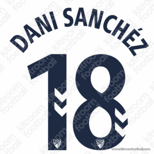 2023-24 Malaga CF Home Name Set #18 DANI SANCHEZ (Repro)