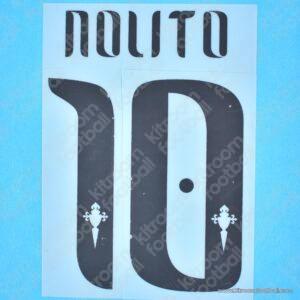 Original Player Issue 2014-15 Celta Vigo La Liga Home & Away Name Set #10 NOLITO