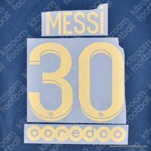 2021-22 PSG Ligue One Name Set #30 MESSI Ballon D'or Special Edition (Repro)