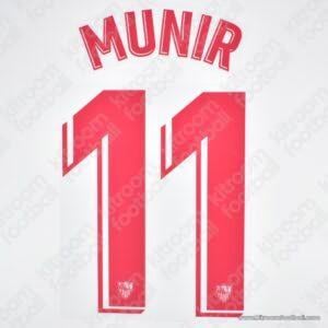 Original Player Issue 2019-23 Sevilla La Liga Home Name Set #11 MUNIR