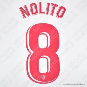 Original Player Issue 2018-20 Sevilla La Liga Home Name Set #8 NOLITO