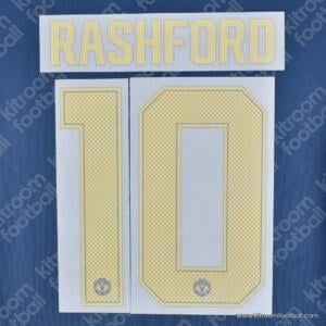 Original Player Issue 2018-19 Manchester United UEFA Euro Third Name Set #10 RASHFORD
