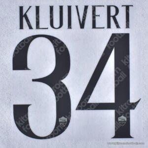 2018-19 As Roma Away Name Set #34 KLUIVERT (Repro)