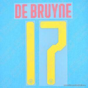 2019-20 Manchester City Cup Home Name Set #17 DE BRUYNE (Repro)