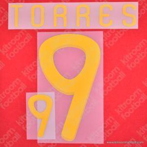 Official Reissue 2010 Spain FIFA World Cup Home & Away Name Set #9 Fernando TORRES (DekoGraphics)