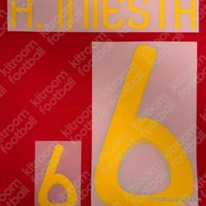 Official 2010 Spain FIFA World Cup Home & Away Name Set #6 Andrés INIESTA (DekoGraphics)