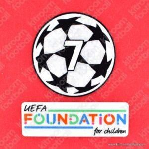 Original Player Issue 2024-26 AC Milan UEFA Champions League Starball 7 Winner + Foundation Patch (Sporting ID)