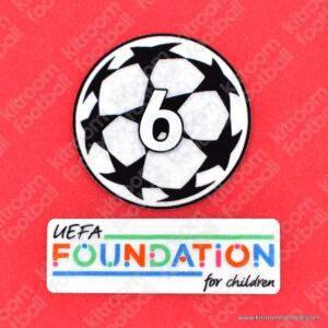 Original Player Issue 2024-26 Bayern Munich, Liverpool UEFA Champions League Starball 6 Winner Trophy + Foundation Patch (Sporting ID)