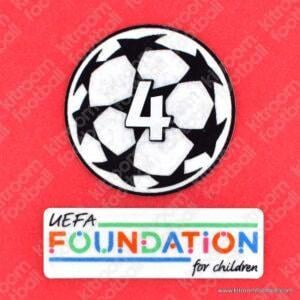 Original Player Issue 2024-26 Ajax UEFA Champions League Starball 4 Winner Trophy + Foundation Patch (Sporting ID)