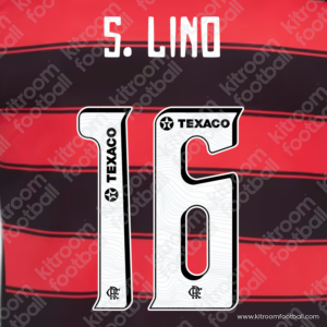 2025-26 Flamengo Home Name Set #16 Samu LINO (Repro)