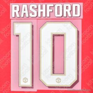 Original Player Issue 2019-20 Manchester United Cup Home Name Set #10 RASHFORD