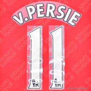2007-10 Arsenal Premier League Home Name Set #11 Van PERSIE (Repro)
