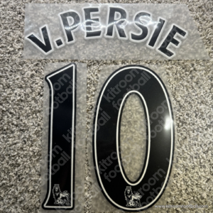 2010-12 Arsenal Premier League Away & Third Name Set #10 Van PERSIE (Repro) - Image 1