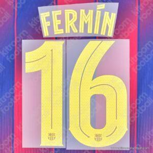 2025-26 Barcelona Home Name Set #16 FERMÍN Cup (Repro)